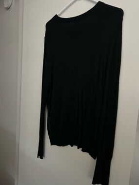 a new day Black Scoop Neck Lightweight Knit Sweater